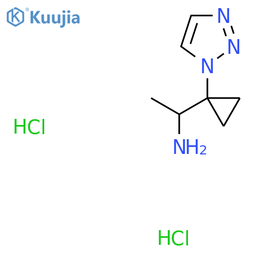 1-[1-(Triazol-1-yl)cyclopropyl]ethanamine;dihydrochloride structure