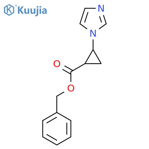 benzyl 2-(1H-imidazol-1-yl)cyclopropane-1-carboxylate structure