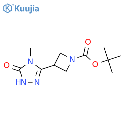 1,1-Dimethylethyl 3-(4,5-dihydro-4-methyl-5-oxo-1H-1,2,4-triazol-3-yl)-1-azetidinecarboxylate structure