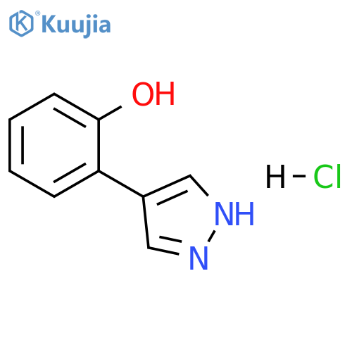Phenol, 2-(1H-pyrazol-4-yl)-, hydrochloride (1:1) structure