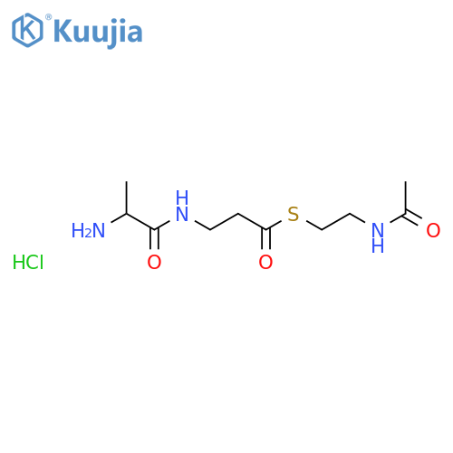 S-(2-Acetamidoethyl) 3-(2-aminopropanoylamino)propanethioate;hydrochloride structure