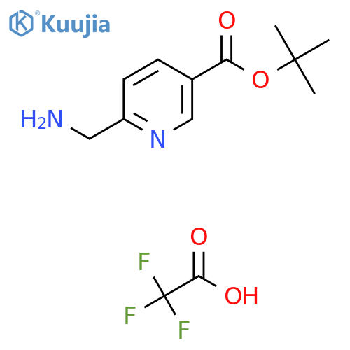Tert-butyl 6-(aminomethyl)pyridine-3-carboxylate; trifluoroacetic acid structure
