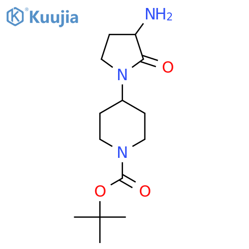 Tert-butyl 4-(3-amino-2-oxopyrrolidin-1-yl)piperidine-1-carboxylate structure