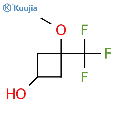3-Methoxy-3-(trifluoromethyl)cyclobutan-1-ol structure