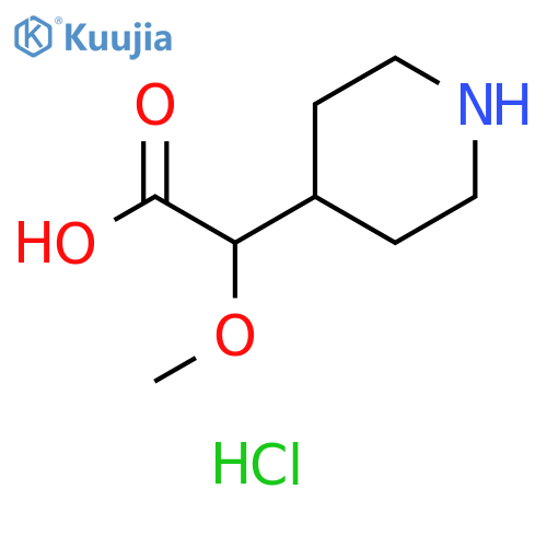 4-Piperidineacetic acid, α-methoxy-, hydrochloride (1:1) structure