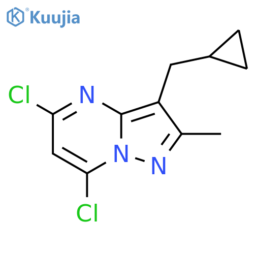 5,7-Dichloro-3-(cyclopropylmethyl)-2-methylpyrazolo[1,5-a]pyrimidine structure