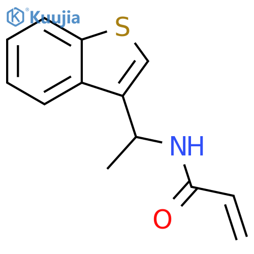 N-1-(1-benzothiophen-3-yl)ethylprop-2-enamide structure