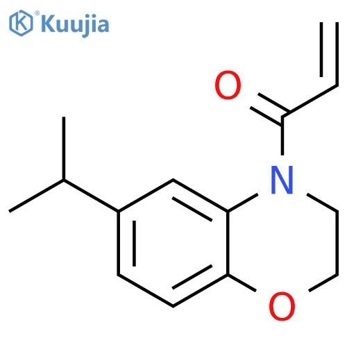 1-6-(propan-2-yl)-3,4-dihydro-2H-1,4-benzoxazin-4-ylprop-2-en-1-one structure