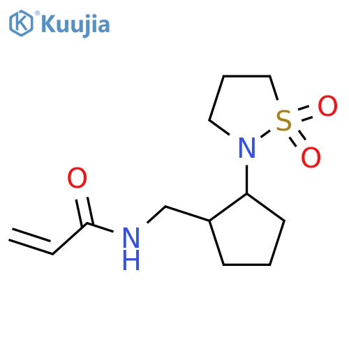 N-{2-(1,1-dioxo-1lambda6,2-thiazolidin-2-yl)cyclopentylmethyl}prop-2-enamide structure