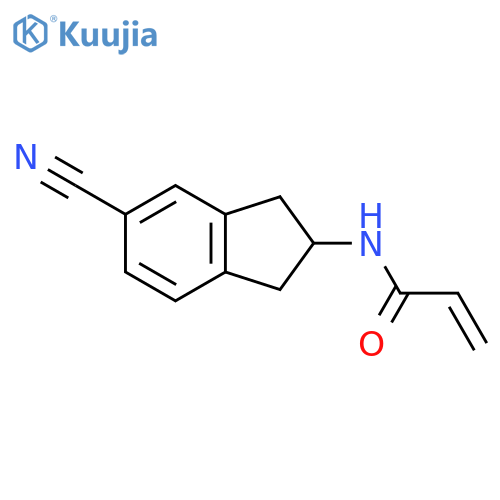 N-(5-Cyano-2,3-dihydro-1H-inden-2-yl)prop-2-enamide structure
