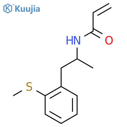 N-{1-2-(methylsulfanyl)phenylpropan-2-yl}prop-2-enamide structure