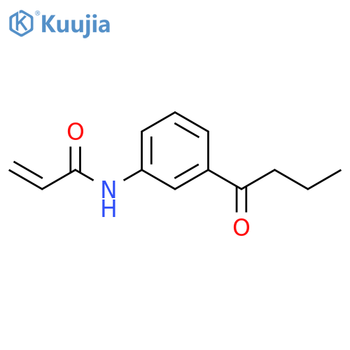 N-(3-butanoylphenyl)prop-2-enamide structure