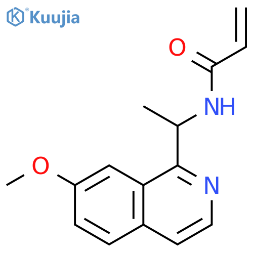 N-1-(7-methoxyisoquinolin-1-yl)ethylprop-2-enamide structure