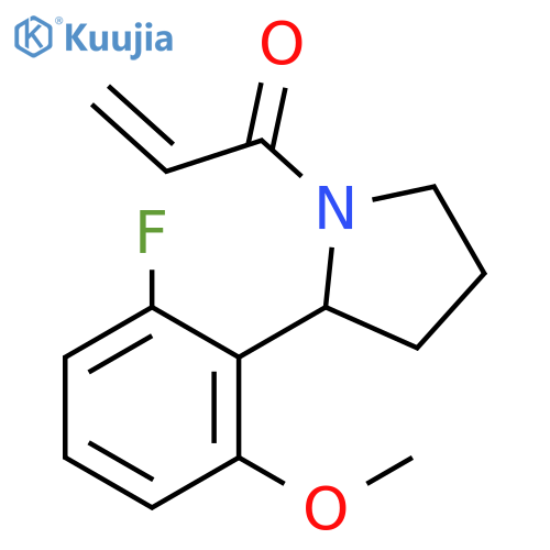 1-2-(2-fluoro-6-methoxyphenyl)pyrrolidin-1-ylprop-2-en-1-one structure