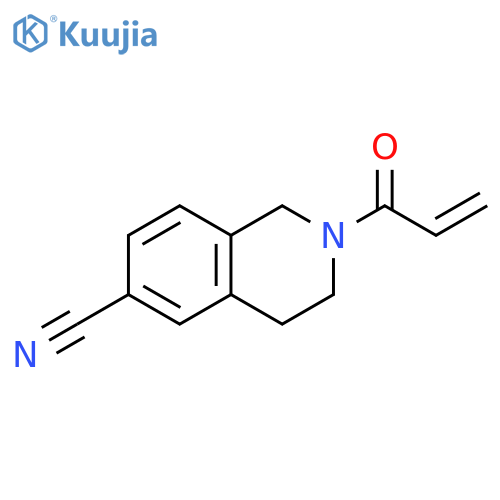 2-(prop-2-enoyl)-1,2,3,4-tetrahydroisoquinoline-6-carbonitrile structure