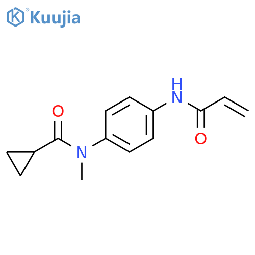 N-methyl-N-4-(prop-2-enamido)phenylcyclopropanecarboxamide structure
