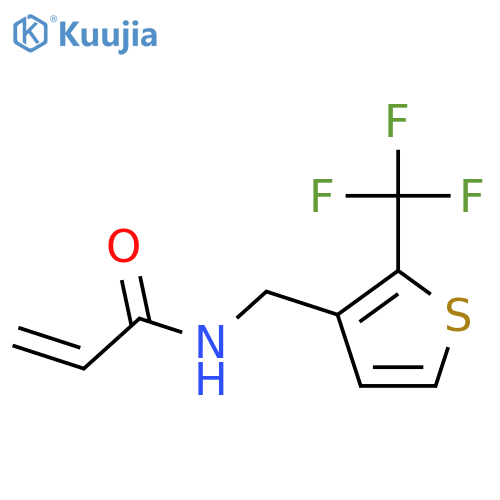 N-{2-(trifluoromethyl)thiophen-3-ylmethyl}prop-2-enamide structure