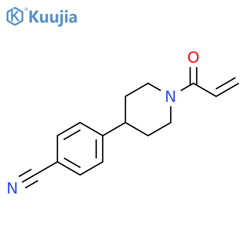 4-1-(prop-2-enoyl)piperidin-4-ylbenzonitrile structure