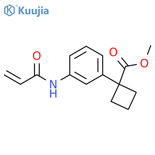 methyl 1-3-(prop-2-enamido)phenylcyclobutane-1-carboxylate structure
