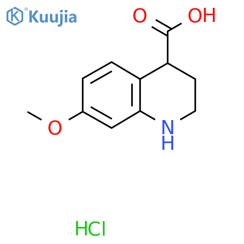 7-Methoxy-1,2,3,4-tetrahydroquinoline-4-carboxylic acid;hydrochloride structure