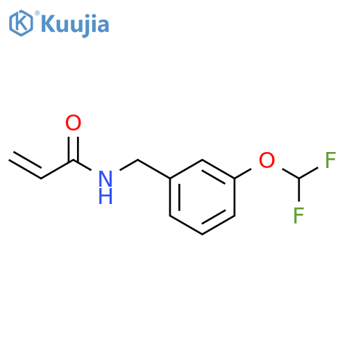 N-{3-(difluoromethoxy)phenylmethyl}prop-2-enamide structure