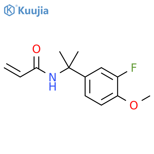 N-2-(3-fluoro-4-methoxyphenyl)propan-2-ylprop-2-enamide structure