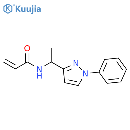 N-1-(1-phenyl-1H-pyrazol-3-yl)ethylprop-2-enamide structure