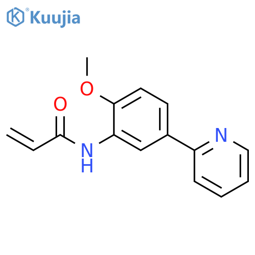 N-2-methoxy-5-(pyridin-2-yl)phenylprop-2-enamide structure