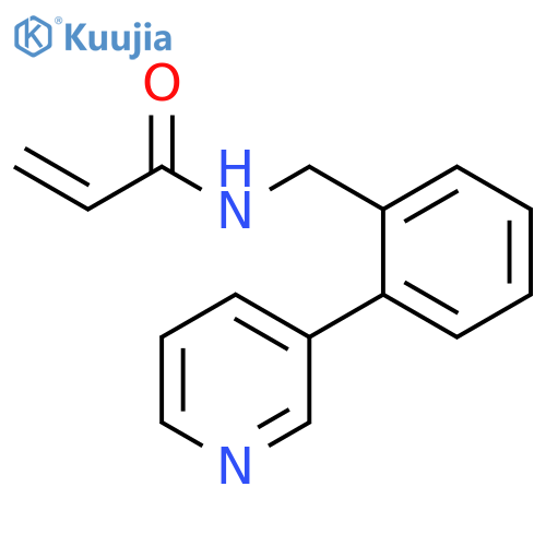 N-{2-(pyridin-3-yl)phenylmethyl}prop-2-enamide structure