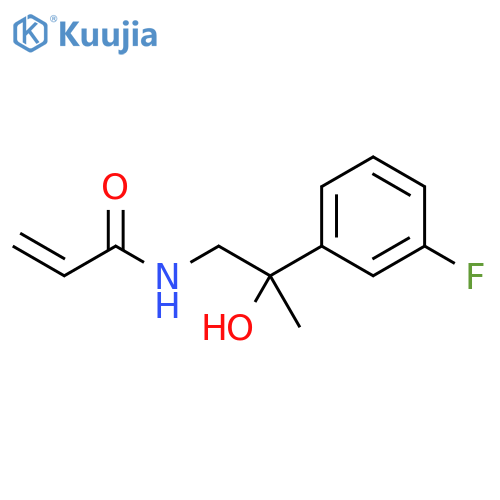 N-2-(3-fluorophenyl)-2-hydroxypropylprop-2-enamide structure