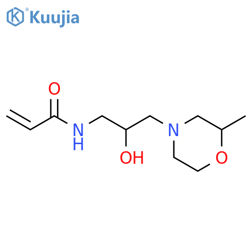 N-2-hydroxy-3-(2-methylmorpholin-4-yl)propylprop-2-enamide structure