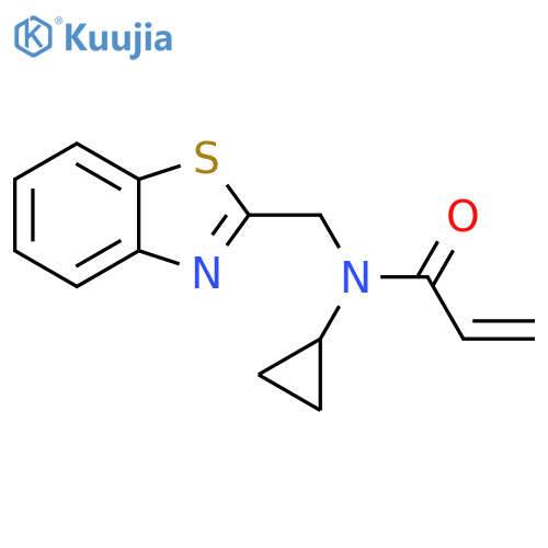 N-[(1,3-benzothiazol-2-yl)methyl]-N-cyclopropylpr
op-2-enamide structure