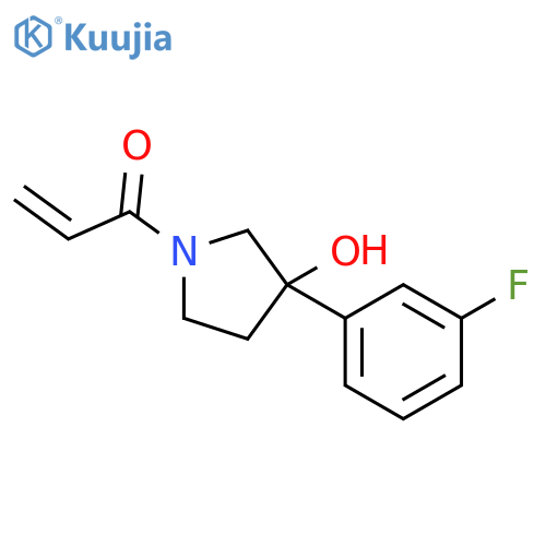 1-3-(3-fluorophenyl)-3-hydroxypyrrolidin-1-ylprop-2-en-1-one structure