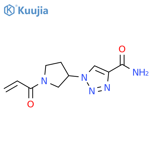 1-1-(prop-2-enoyl)pyrrolidin-3-yl-1H-1,2,3-triazole-4-carboxamide structure