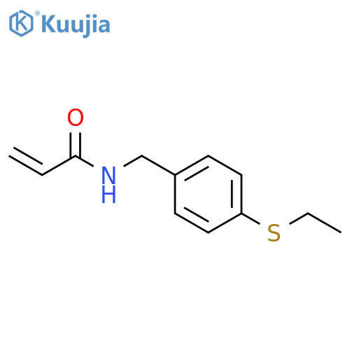 N-{4-(ethylsulfanyl)phenylmethyl}prop-2-enamide structure