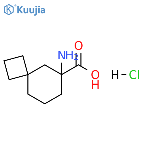 Spiro[3.5]nonane-6-carboxylic acid, 6-amino-, hydrochloride (1:1) structure