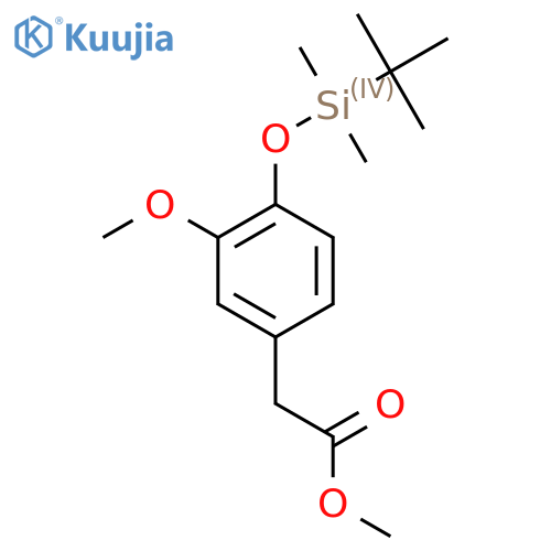 Methyl 4-[[(1,1-dimethylethyl)dimethylsilyl]oxy]-3-methoxybenzeneacetate structure