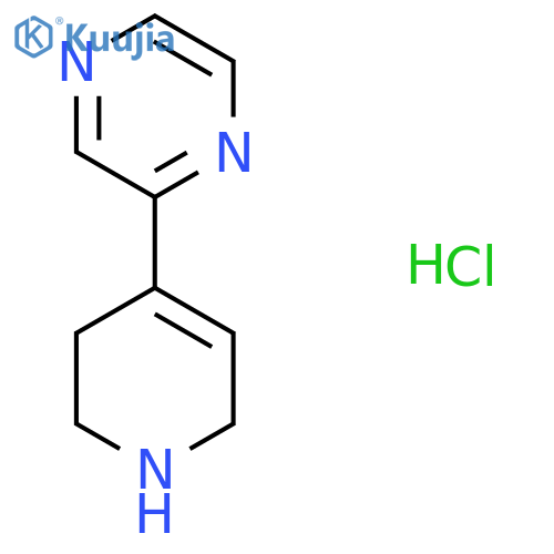 2-(1,2,3,6-Tetrahydropyridin-4-yl)pyrazine hydrochloride structure