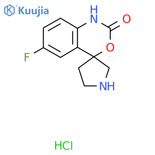 6-Fluorospiro[benzo[D][1,3]oxazine-4,3'-pyrrolidin]-2(1H)-one hydrochloride structure