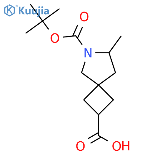 7-Methyl-6-[(2-methylpropan-2-yl)oxycarbonyl]-6-azaspiro[3.4]octane-2-carboxylic acid structure