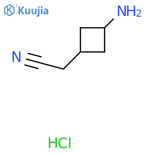 2-(3-Aminocyclobutyl)acetonitrile;hydrochloride structure