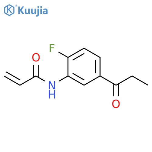 N-(2-fluoro-5-propanoylphenyl)prop-2-enamide structure