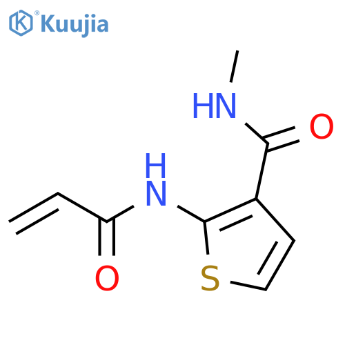 N-methyl-2-(prop-2-enamido)thiophene-3-carboxamide structure