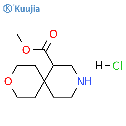 3-Oxa-9-azaspiro[5.5]undecane-7-carboxylic acid, methyl ester, hydrochloride (1:1) structure
