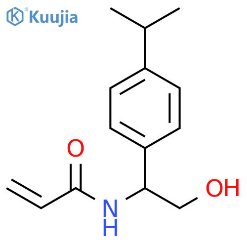 N-{2-hydroxy-1-4-(propan-2-yl)phenylethyl}prop-2-enamide structure