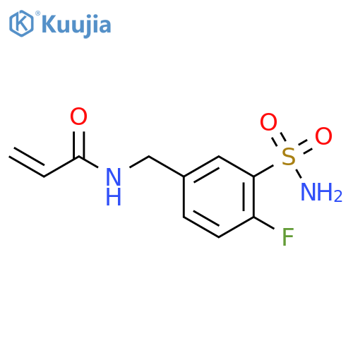 N-(4-fluoro-3-sulfamoylphenyl)methylprop-2-enamide structure