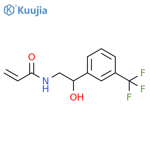 N-{2-hydroxy-2-3-(trifluoromethyl)phenylethyl}prop-2-enamide structure