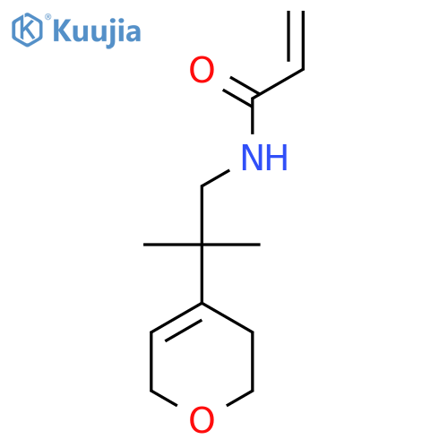 N-2-(3,6-dihydro-2H-pyran-4-yl)-2-methylpropylprop-2-enamide structure
