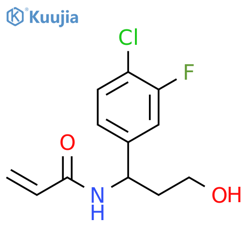 N-1-(4-chloro-3-fluorophenyl)-3-hydroxypropylprop-2-enamide structure