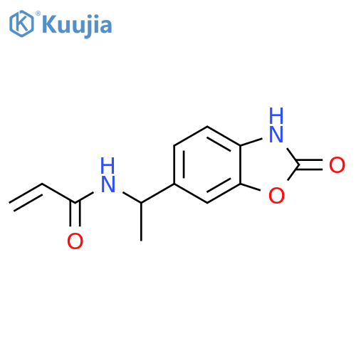 N-1-(2-oxo-2,3-dihydro-1,3-benzoxazol-6-yl)ethylprop-2-enamide structure